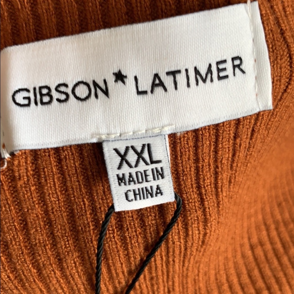 Gibson Latimer Nwt Rust Square Neck Long Balloon … - image 8